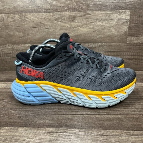 Hoka One One Other - Hoka Gaviota 4 Gray Blue Mens US Size 10.5 EUR 44.67 1123198 CARC Running Shoes